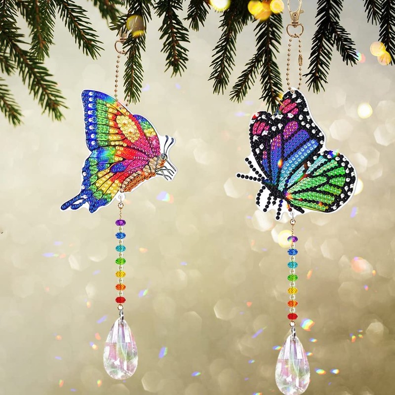OKUGAIYA Diamond Painting Set Hanging Pendant Craft 2 Pieces DIY