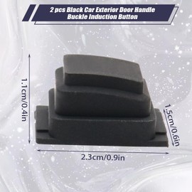 Wyrxalon 2 pcs Black Car Exterior Door Handle Buckle Induction Button Compatible With Hyundai Tucson 2015 2016 2017 2018 2019 2020 Car Accessory Buttons Exterior Door Handles