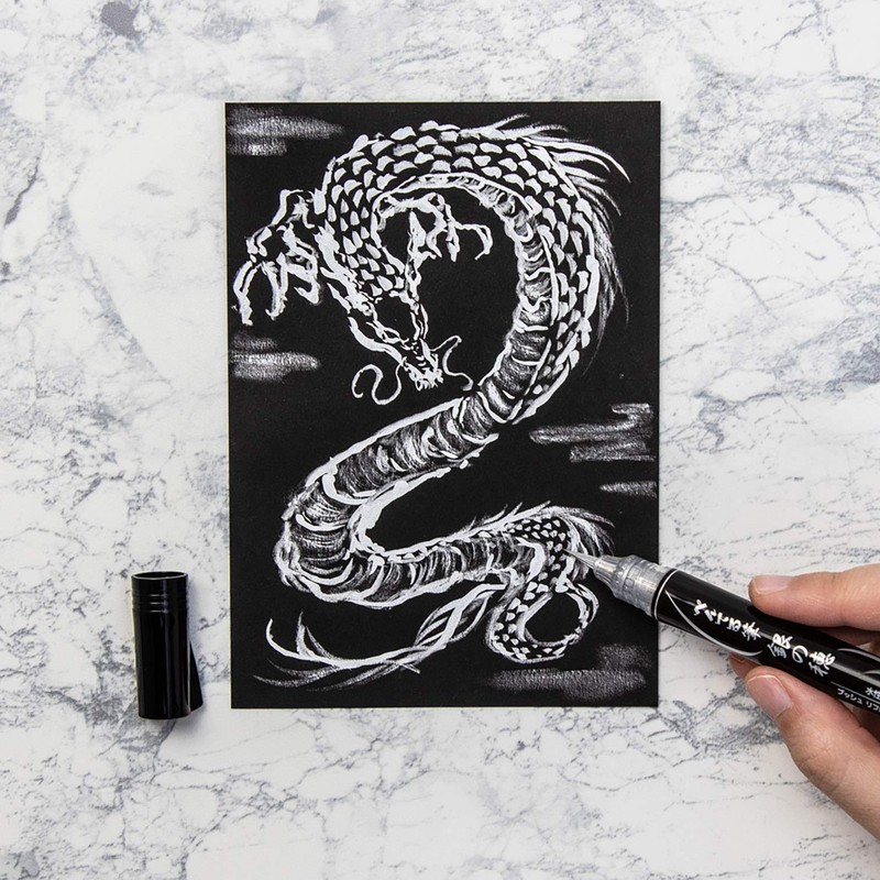Pentel Brush Pen, Pentel Brush Silver Brush XGFH-Z