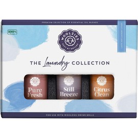 Woolzies Laundry Collection Essential Oil Set | 100% Pure Therapeutic Grade Aromatherapy Oil | Use with Wool Dryer Balls or Oil Diffuser | Gift Set Includes Pure Fresh, Still Breeze, Citrus Clean