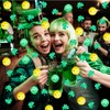 MARFOREVER St. Patrick's Day Shamrock Confetti, Green Gold Shamrock Metallic