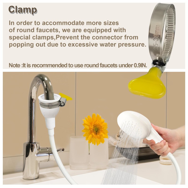 U-BCOO Sink Spray Rubber Hose Portable Shampoo Sprayer (Style 1)