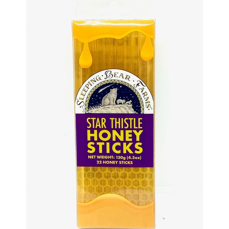 Honey Sticks 22 Honey Straws Made with Pure Star Thistle