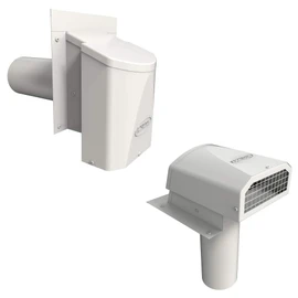 Ventilation Maximum 4'' Outdoor Wall Dryer Vent Cover, Bathroom Vent Cover, HVAC Exhaust/Intake Wall Vent Cover, Energy Saving Dryer Vent Cover, Steel and Weatherproof Construction – White