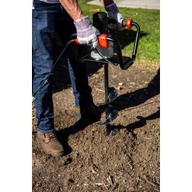 XtremepowerUS 1500W Electric Post Hole Digger Earth Auger Dig Hole Fence Post Hole Digging, Tree Planting with 6" Digging Auger Bit Set, 3/4" Shaft