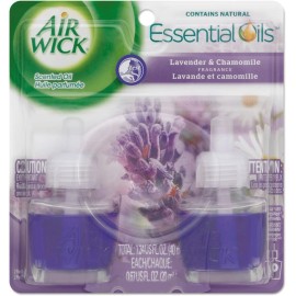 Air Wick Plug in Scented Oil Refill, 2Ct, Lavender & Chamomile, Essential Oils, 
