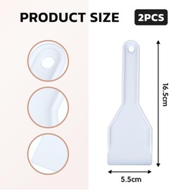 Pack of 2 Fridge Ice Scrapers, Freezer, Robust Plastic Material, Fridge Unclogging Scrapers, Ice Scraper, Ideal for Household and Car, White