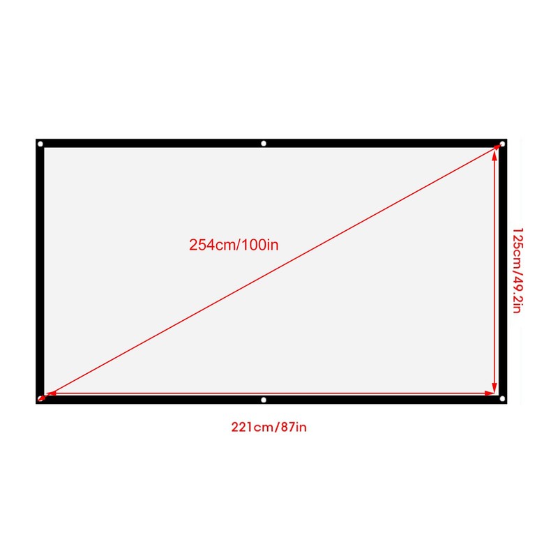 Projector Sn 50 16:9 Thicken Portable Non Crease Soft White