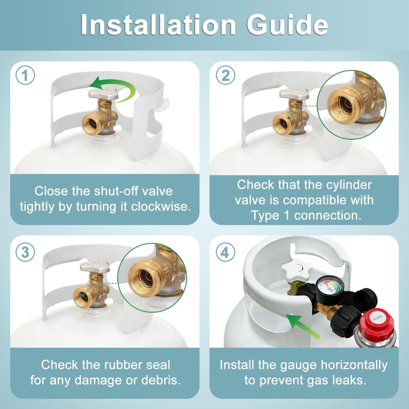SHINESTAR 0-20 PSI Adjustable Propane Regulator and Hose with Brass