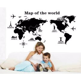 DaraBaby Mapa Mundial Decorativo De Vinil Para Living Y Habitaciones
