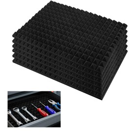 SK Studio 6PCS Tool Box Liner, Trap Mat Universal Tool Drawer Organizer, Non Slip 1 inch Thick Toolbox Foam Inserts for Cabinet, Shelf, Workbench, 23.6x15.7 inch
