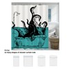 Longan Craft Cool Octopus Shower Curtain Funny Kraken in The