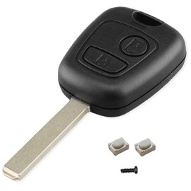 HooRLZ Peugeot Key Case for Peugeot 107 207 306 307 406 407 Citroen C1 C2 C3 C5 C6 Keys, Citroen 2 Buttons Car Key Peugeot Replacement Key Peugeot Remote Control