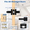 Estmoon 1 Pack Door Handle Black Interior Door Knobs, Keyless