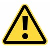 Warning Sign General Warning 15 Pack 4cm Yellow Triangle Stickers