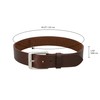 Gusti Kara Plain Leather Belt with Silver Buckle Suit Belt
