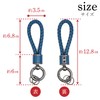 Kirakira Punpummaru Leather Key Chain Braided Key Leather Strap for