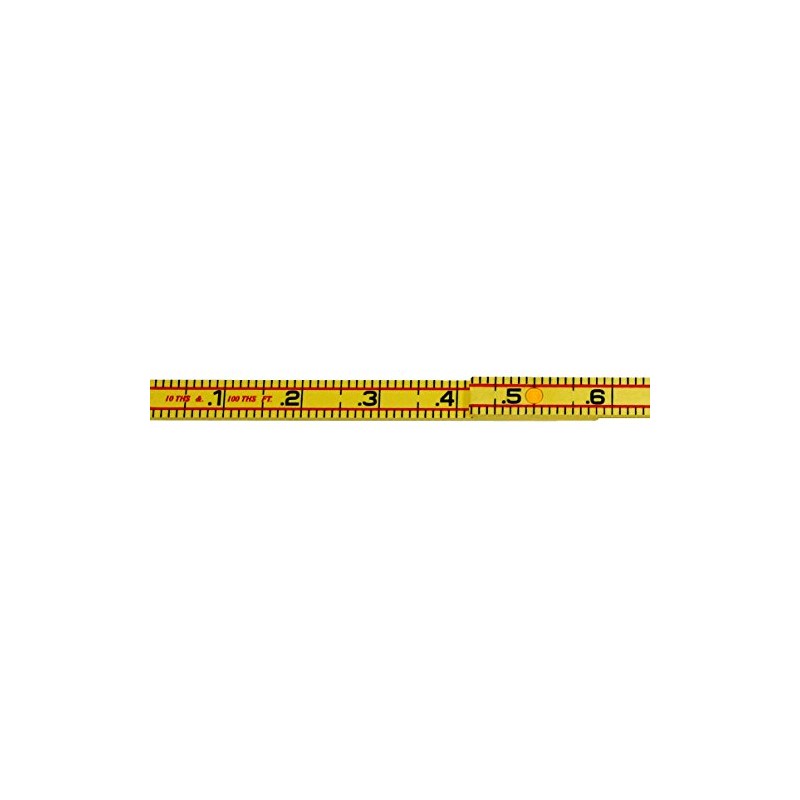 ChrisNik 355125 6' Rhino Folding Ruler 10ths & Inches