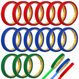 VICASKY 18 Pcs Clear Bag Sealing Tape,Plastic Bag Neck Sealer PVC Tape for Fruit Veg Meat Ingredients Packaging Tapes Bag Sealing Machine 12mm