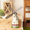 Accent Plus HOME YARD GARDEN DECOR SOLAR-POWERED WINDMILL LIGHTHOUSE