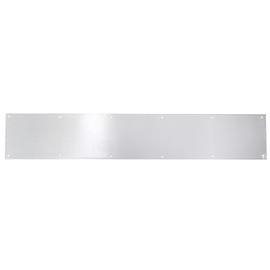 Stone Harbor Hardware Kick Plate with Screws, 6" x 34", Satin Aluminum