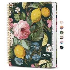 2026 Planner, Weekly and Monthly Calendar Planner for Women, Jan 2026 - Dec 2026, Hardcover Planning Agenda book with Tabs, Spiral Bound, Inner Pocket, Perfect for School Office Supplies, 6.3" x 8.5" - Colorful Painting