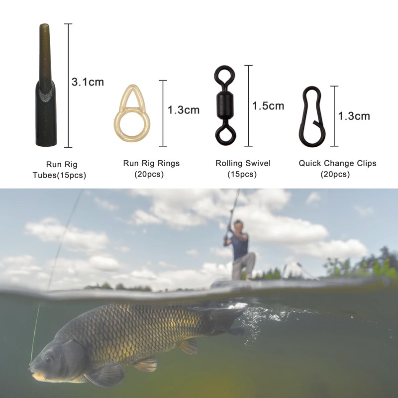 Carp Fishing Rigs Terminal Tackle Accessories Set Quick Change Swivel