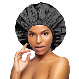 Donna Gorro Ducha Acondicionador Satén Sedoso Impermeable Reutilizable Banda Elástica Rellenar Calcetines Navideños Tallas