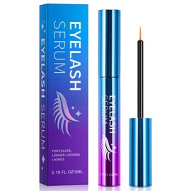 Eyelash Serum for Lash Growth, Natural Peptide Formula with Ginseng Extract, Boosts Thickness & Length, Nourishing Treatment for Fuller, Stronger Lashes, 5ml