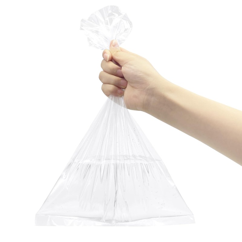 9x14 Inches Clear Plastic Bags for Packaging, 50 Pieces Flat
