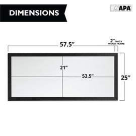 Ilyapa Extra Large Dry Erase Board for Wall - Wood Framed Magnetic White Board - 58 x 25 Inches Decorative Wall Hanging Sandwich Menu Boards for Restaurant, Food Truck or Kitchen Whiteboard - Black