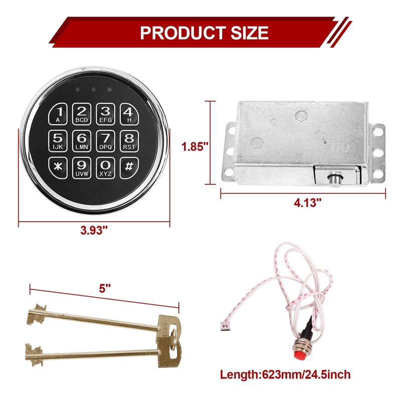 Gun Safe Lock with Solenoid, Saf e Box L ock