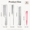 Metal Comb Set 3 Stainless Steel Rat Tail Comb 6
