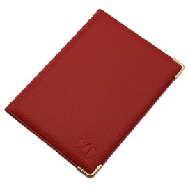 Exclusive ID card holder / ID card holder with protective corners made of metal, 4 compartments, MJ-Design-Germany, made in EU designs, Design 3 / Red, Standard size, Classic
