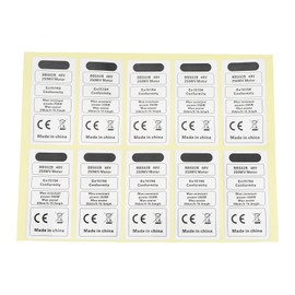 Be In Your Mind Pack of 10 Medium Drive Motor Stickers, 48 V, 250 W, Waterproof Motor Sticker, 70 x 35 mm, CE Marking, Compatible with BBS02B BBS01B