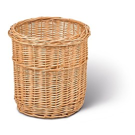 Adam Schmidt Round Waste Paper Bin, Brown, Diameter 28 cm x Height 30 cm