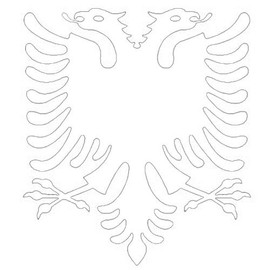2 x Car Sticker Eagle Albania Albania Car Sticker Shqipë Approx. 11 x 11 cm White