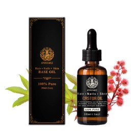 100% Pure Castor Oil for Massage, 30ml Carrier Oil - Castor Oil for Skin Care, 1oz Base Oil - Castor Oil for Hair Care