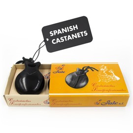 Ole Ole Flamenco Jale Pollopas Flamenco Castanets Spanish Castanets Made of Plastic Color Black for Beginners Size 4 Teens