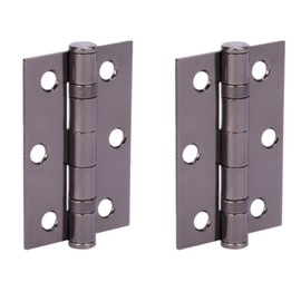 HANDLEZONE® Door Hinges 1 Pair 76mm / 3 inch Ball Bearing, with Screws - Black Nickel