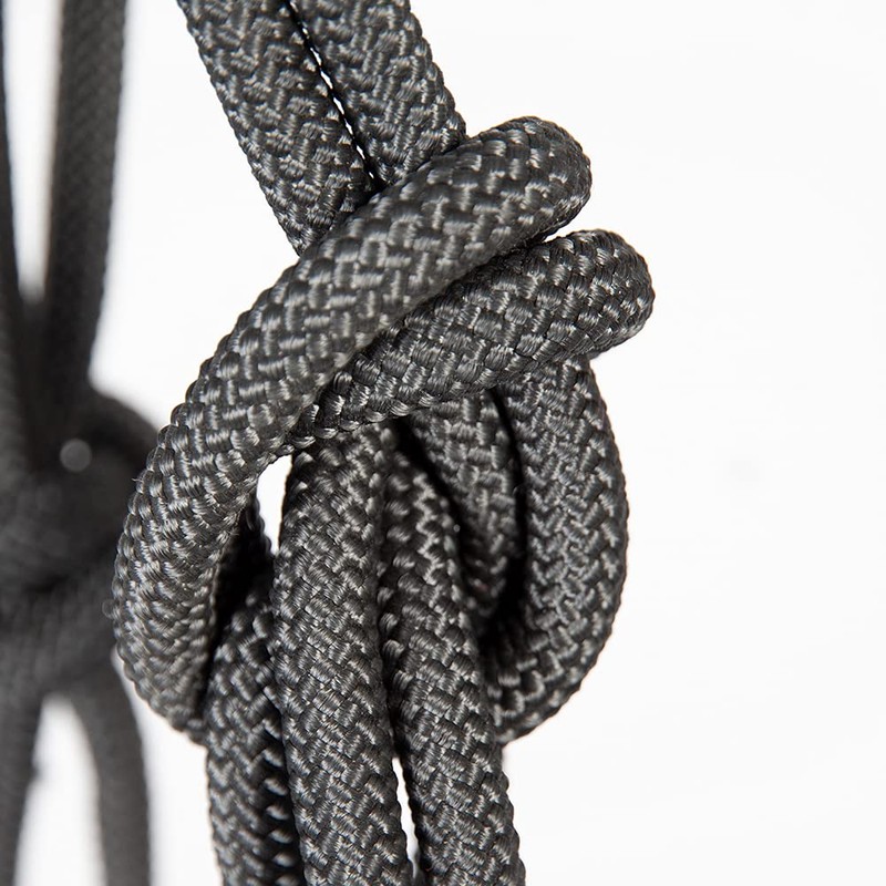 PFIFF 102937 Knot Halter with Reins, Snap Carabiner Swivels, Black,