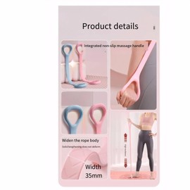 Stretch Band for Exercise, Resistance Band for Arm, Back & Shoulder, Elastic Rope for Yoga Pilates, Foot & Leg Stretcher, Hand Exerciser, Physical Therapy, Flexibility, Home Gym Workout (Purple)