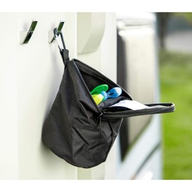 Cartrend 10387 Caravan Practical Clothes Peg Bag Made of Durable Fabric with Carabiner for Camping, Hiking