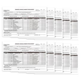 10-Pack Canadian Driver's Daily Vehicle Inspection Annual Report, 2-Ply with Carbonless Book Format, 31 Sets of Forms Each Safety Book Truck Log Checklist for Pre-Trip Sheet of Vehicles