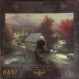Thomas Kinkade Painter of Light 1000pc. Puzzle-The Old Covered Bridge at Thomaston Brook by Ceaco