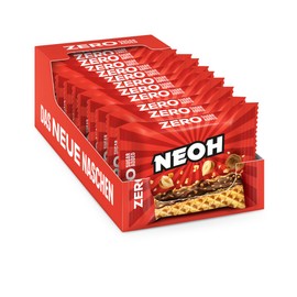 NEOH Low Carb Waffeln Haselnuss Schokolade - 1 g Zucker / 95 kcal - Ohne Zuckerzusatz - 21 g (12er Pack) - Hazelnut | Die neue Alternative zu traditionellen Süßigkeiten