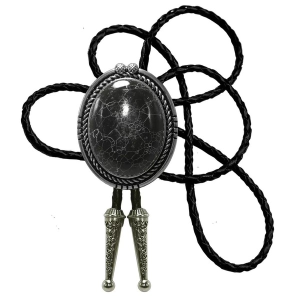 Moranse Bolo Tie Natural Colors Stone Western Celtic Style Genuine