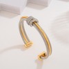 TOVABA Silver and Gold Bangle for Women, Hypoallergenic Non-Tarnish Bangle