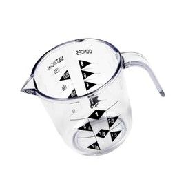 Rocky Mountain Goods 1 Cup Plastic Measuring Cup with Handle - Durable - Easy to Read - US and Metric - Dishwasher Safe - Great for Liquid, Rice, Coffee, Dog Food, Soap, Oil, and More