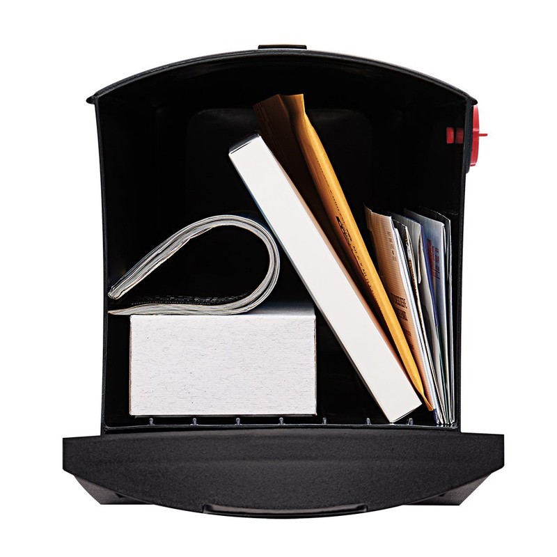 Gibraltar Mailboxes Patriot Medium Capacity Rust-Proof Plastic Black, Post-Mount Mailbox,